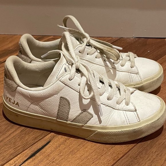 ‼️SOLD‼️VEJA CAMPO CHROMEFREE LEATHER WHITE NATURAL - Picture 9 of 12